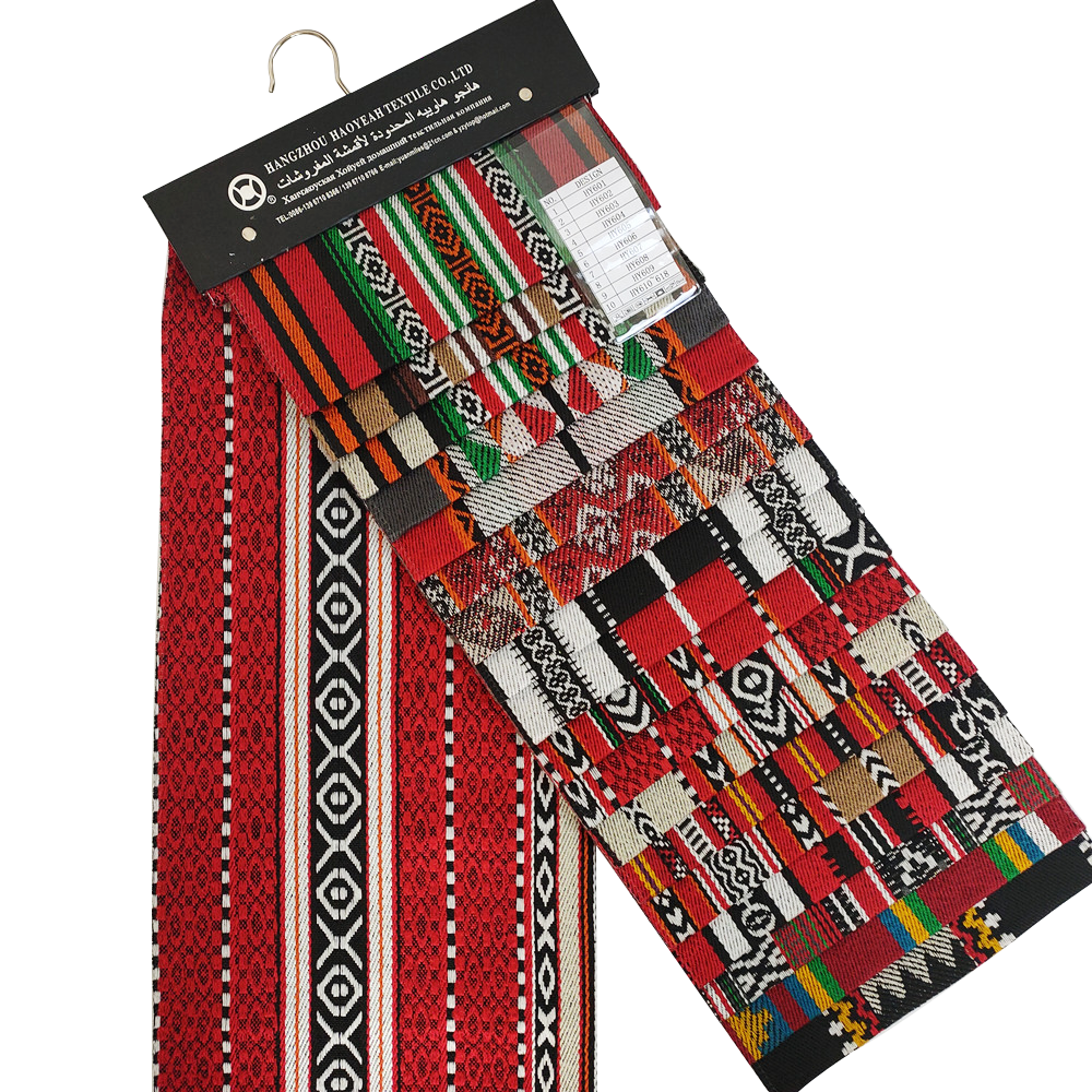 STIL ARABIC RED și negru Jacquard Sadu țesătură pentru canapea mobilier textil