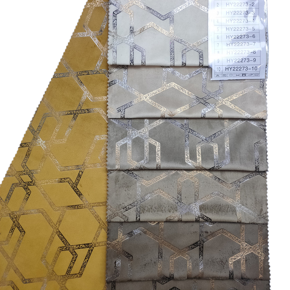 Model creativ geometric folie de aur print Holland catifea canapea mobilier