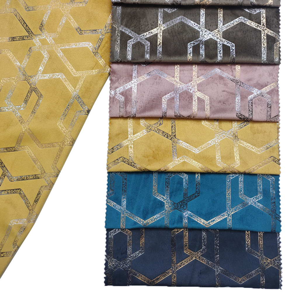 Model creativ geometric folie de aur print Holland catifea canapea mobilier